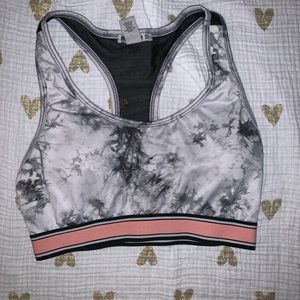 Marble printed sports bra